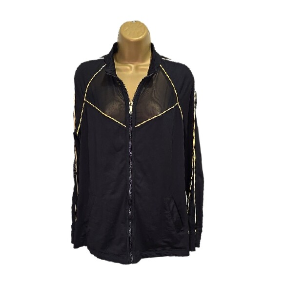 Performance Mesh Full Zip Black Boston Proper Athletic Jacket Womens Lge Sporty - Picture 8 of 8